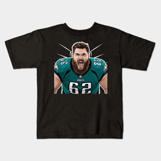 KELCE CHIEFS Kids T-Shirt by Aldrvnd